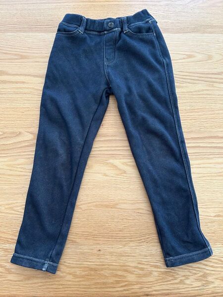 キッズ レギンスパンツ ネイビー 110cm 裏起毛