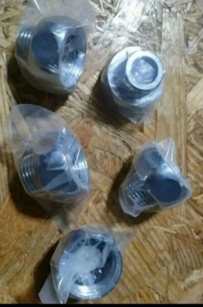 5個 継手 給湯器ニップル 20メスX13オス 異径 パッキン付 新品 配管部品 水道 ボイラー 接続