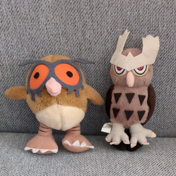 BANDAI ポケモンフレンズ ホーホー ヨルノズク ぬいぐるみ レトロ