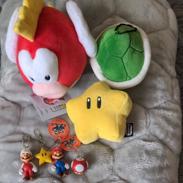 スーパーマリオ マスコット ぬいぐるみ プクプク スター 緑甲羅 キノコ マリオ