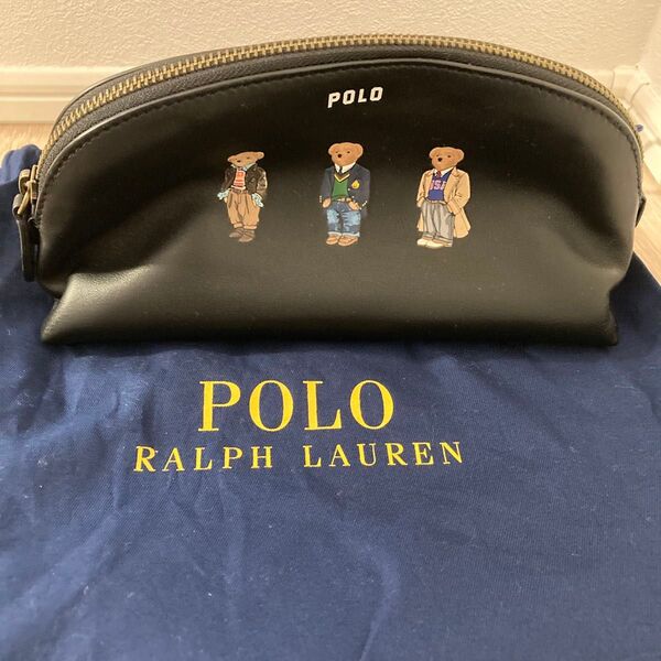 Polo Ralph Lauren ベア刺繍ポーチ ブラック