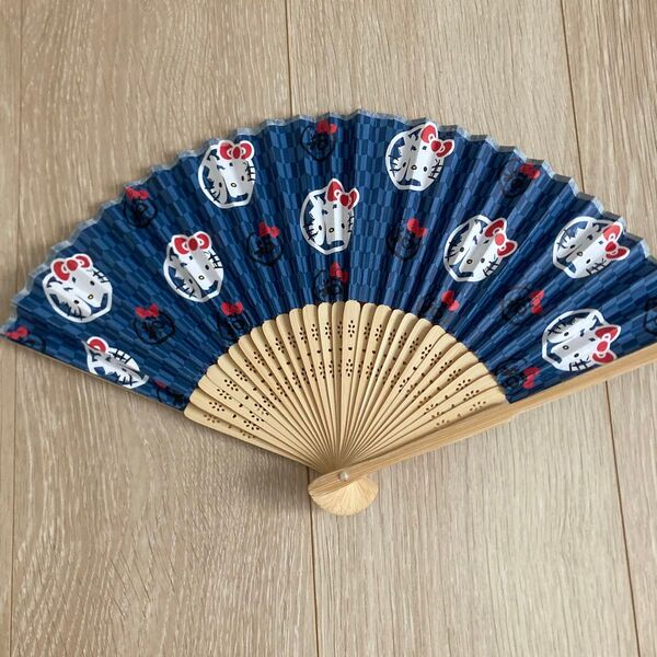 ハローキティ 扇子 ネイビー