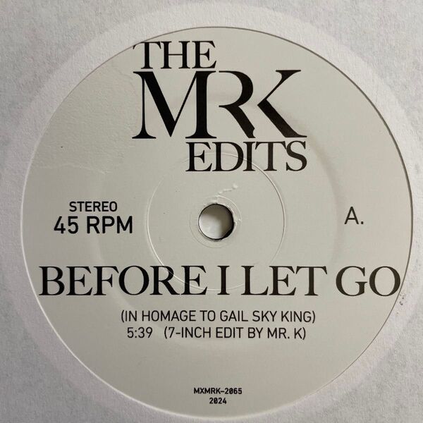 【7インチ】Maze - Before I Let Go / Mr.K Edlt Remix Soul