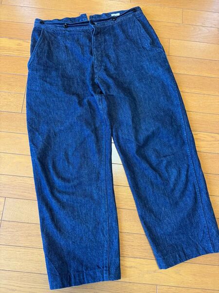 COMOLI コモリ デニム オーバーパンツ 19SS シンチバック インディゴ サイズ2 デニムパンツ