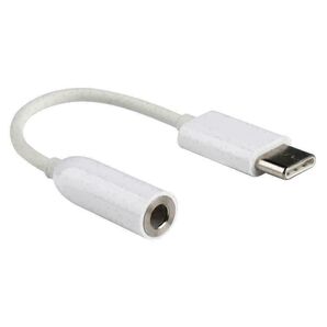 USB type-C 3.5mmイヤホンジャック 変換アダプタ 白 アナログ出力