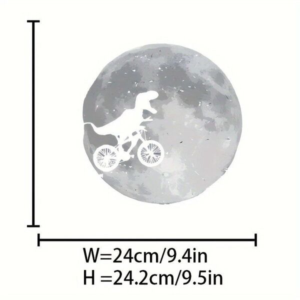 恐竜 自転車 月 E.T. ワッペン 大きめ パッチ アイロン