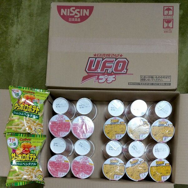 食品 UFOプチ12食入り一箱 カップヌードルミニ カップヌードルカレーミニ詰め合わせ20食入り