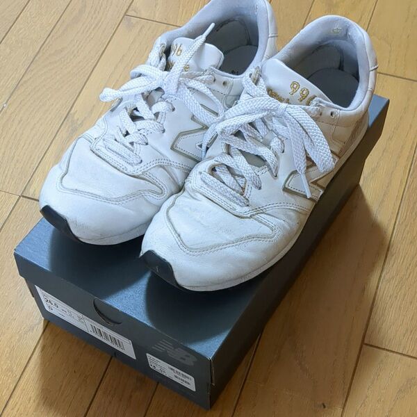 New Balance 996 ホワイトレザースニーカー26cm