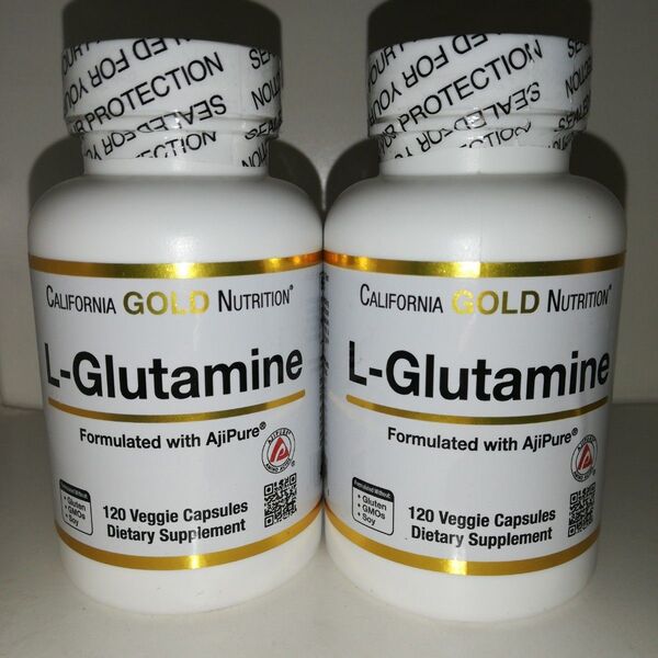 【2個セット】L-グルタミン 500mg 120ベジカプセル California Gold Nutrition
