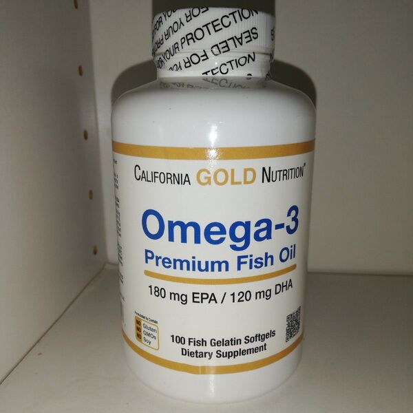 オメガ3 プレミアムフィッシュオイル DHA EPA 100粒 California Gold Nutrition