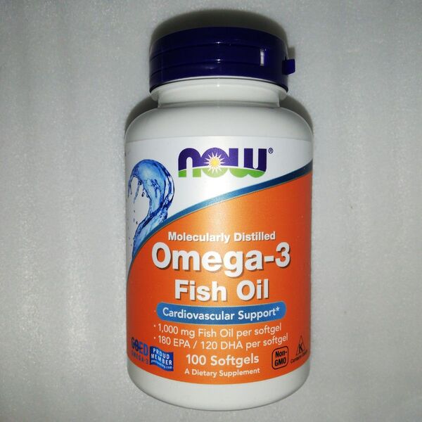 オメガ3 フィッシュオイル1000mg 180EPA120DHA 100ソフトジェル NOW Foods ナウフーズ