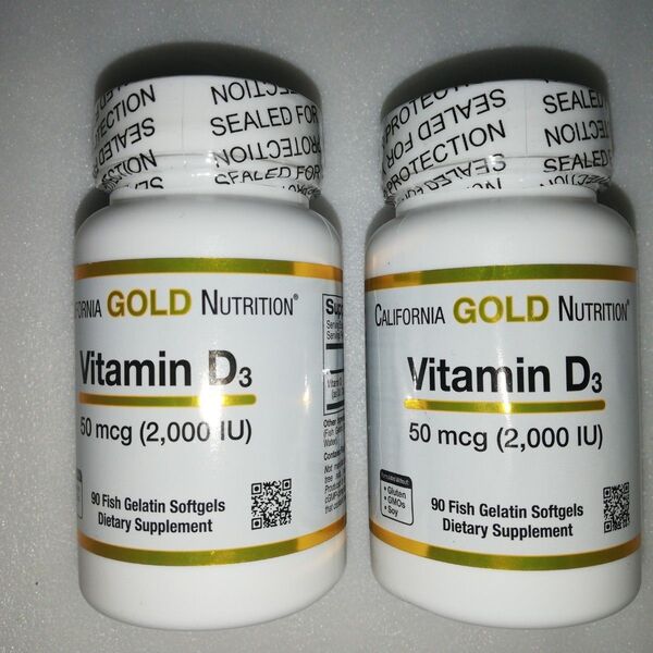 【2個セット】ビタミンD3 2000IU 50mcg 90粒 California Gold Nutrition