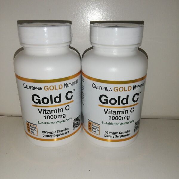 【2個セット】Gold C ビタミンC 1000mg 60粒 アスコルビン酸 California Gold Nutrition