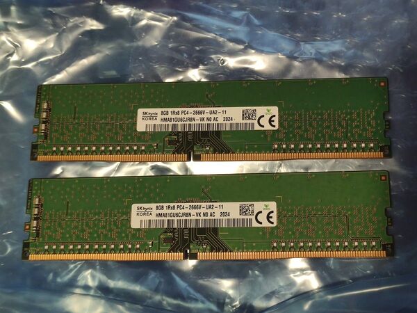 Sk Hynix メモリ 8GB 2枚 合計16GB DDR4 2666 動作品
