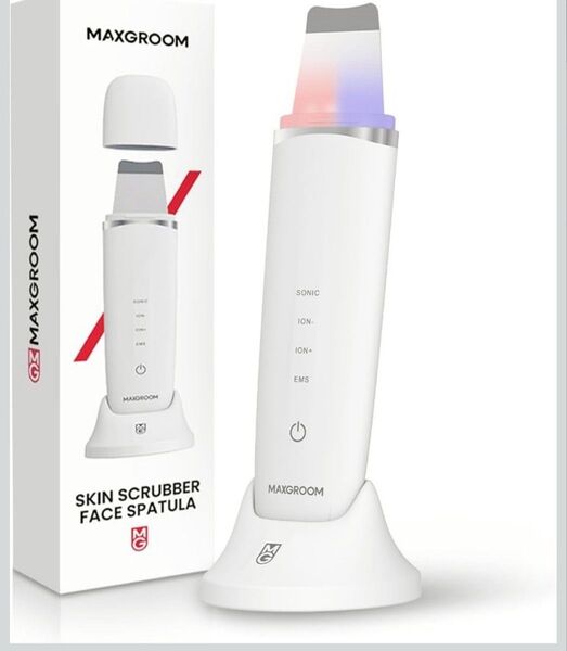 ウォーターピーリング 防水 MAXGROOM 美顔器 超音波ピーリング IPX7完全防水 毛穴ケア