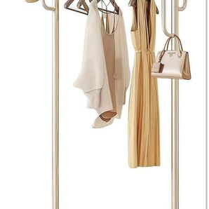 ハンガーラック キャスター付き 長さ60cm×幅32cm×高さ173cm 置物バスケット