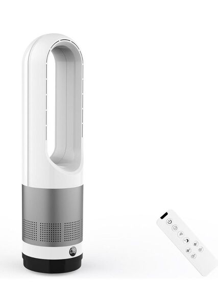扇風機羽なし タワーファン【2025最新進化・節電対策】8段階風量調節 100°自動首振り 強風&微風&おやすみモード
