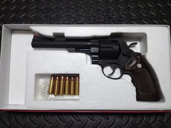 マルシン S&W M29 6.5インチ ブラックヘビーウェイト プラグリップ リアルXカートリッジ ガスガン