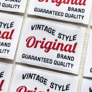 Original brand タグ 白ベース 10枚セット 布タグ