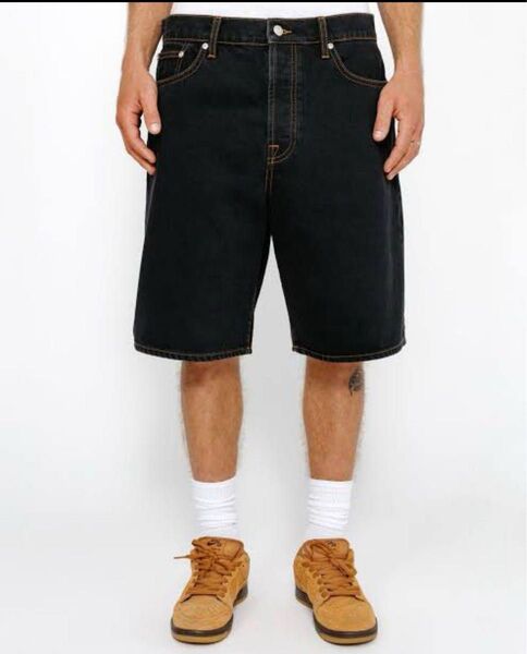 Stussy BIG OL' SHORT DENIM WASHED BLACK 32