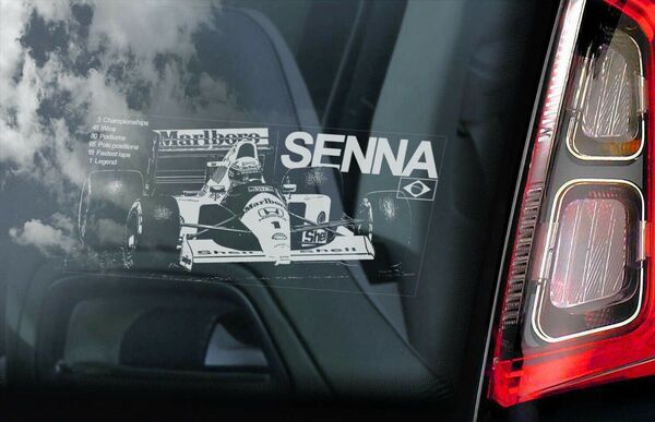 【期間限定値下げ←数日間】◆アイルトン・セナ ⑦ マクラーレン MP4/6 ホンダ 外張り カーステッカー