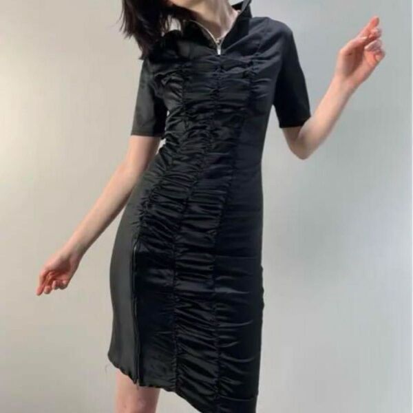 VIAVANDA zip one-piece ワンピース