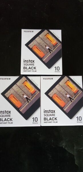チェキフィルム インスタックス スクエア ブラック instax square black 30枚