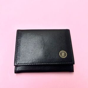 皇居限定 牛革の小銭入れ(黒)