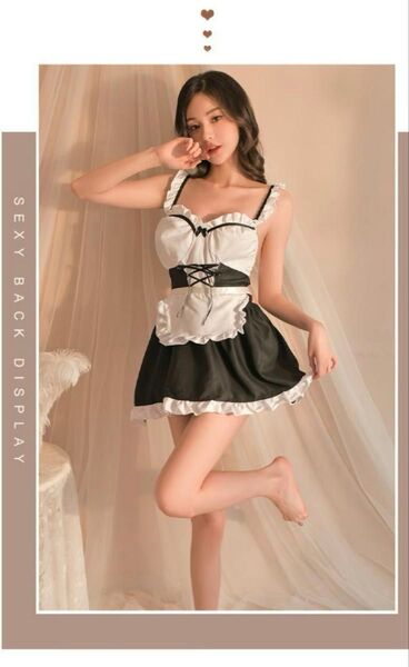 【新品・送料無料】メイド服風ランジェリーコスプレフリーサイズセクシー&キュート コスプレ衣装 ワンピース セクシーメイド