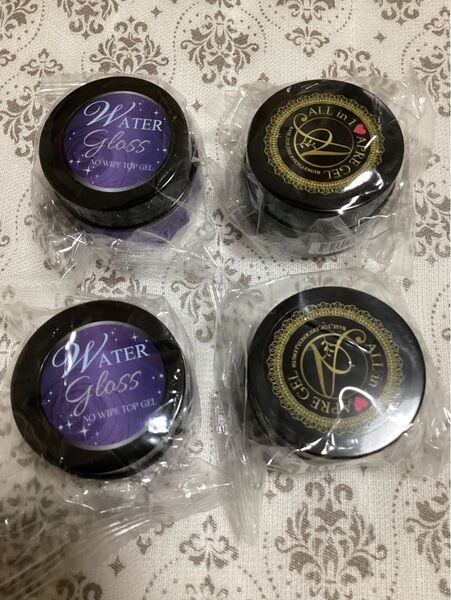 water gloss ノンワイプトップジェル15g×2&オールインワンジェル 15g×2