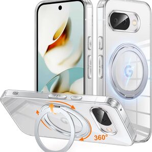 Gunwon Google Pixel 9a 用 ケース Magsafe対応 ワイヤレス充電対応 360°回転スタンド