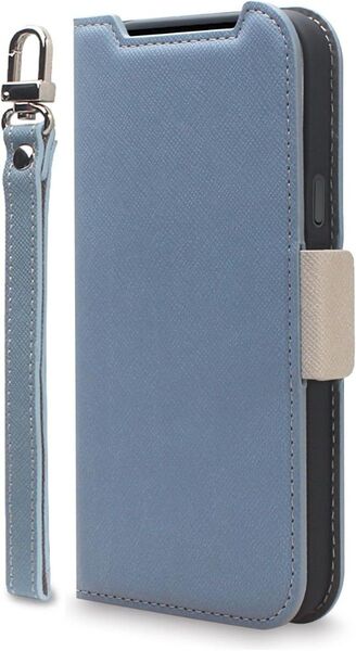 Corallo Google Pixel 9a 対応ケース アリスブルー×グレージュ 手帳型 カード収納 ストラップ スタンド機能