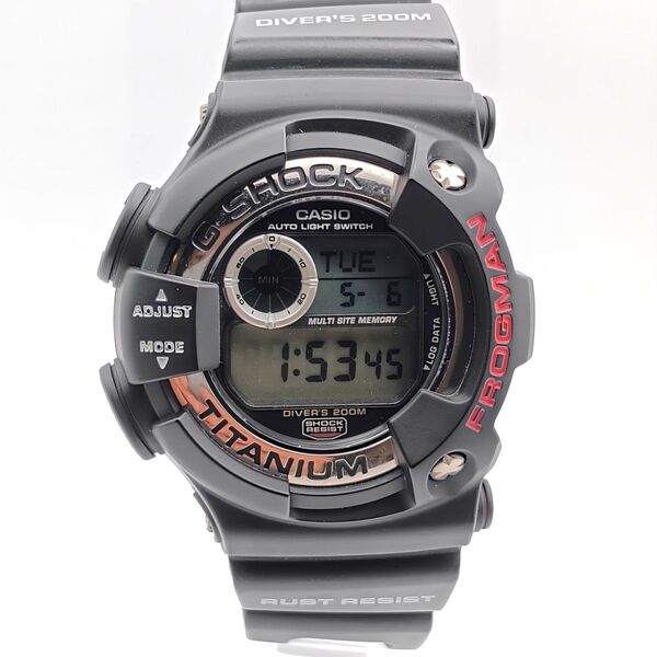 美品 希少 G-SHOCK DW-9900-1A FROGMAN フロッグマン ブラック CASIO デジタル 腕時計 カシオ