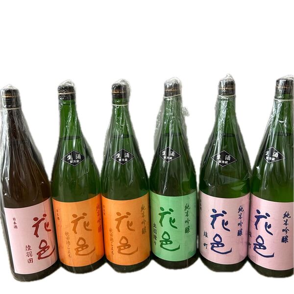花邑 雄町 2本 秋田酒こまち 2本 出羽蝶々 1本 陸羽田 1本