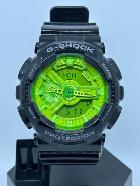 美品 箱 取説 CASIO G-SHOCK GA-110B 新品電池交換済 カシオ ジーショック ハイパーカラーズ グリーン
