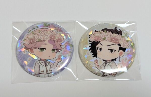 東京リベンジャーズ Bouquet ver. 中外鉱業 ホロ缶バッチ ミニキャラ花冠ver. 九井一 乾青宗