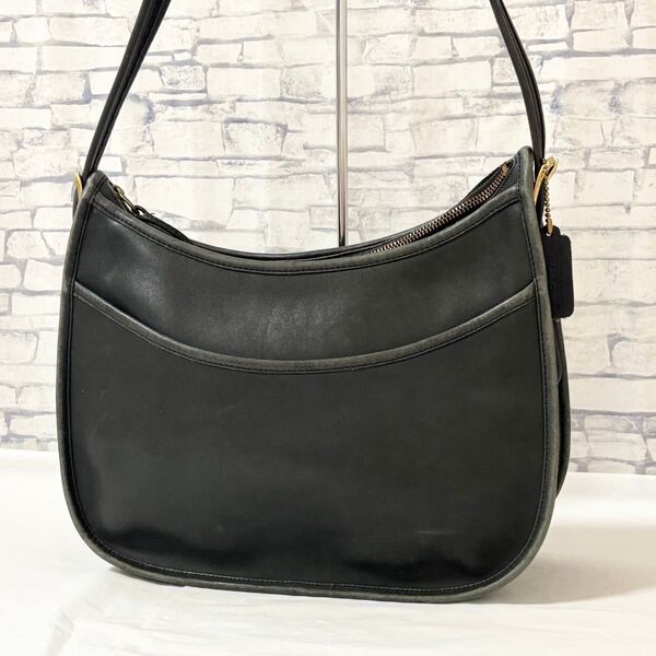 超希少ヴィンテージ 80's アメリカ製 COACH オールドコーチ エルゴ ショルダーバッグ 斜め掛け レザー 本革 ブラック