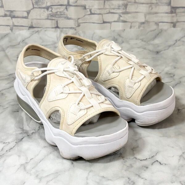 NIKE ナイキ・サンダル AIR MAX KOKO 厚底 24cm アイボリー系×ホワイト系
