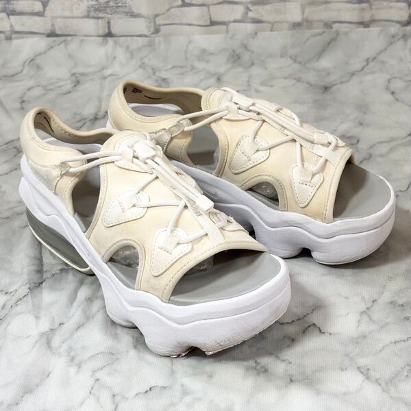 NIKE ナイキ・サンダル AIR MAX KOKO 厚底 25cm アイボリー系×ホワイト系