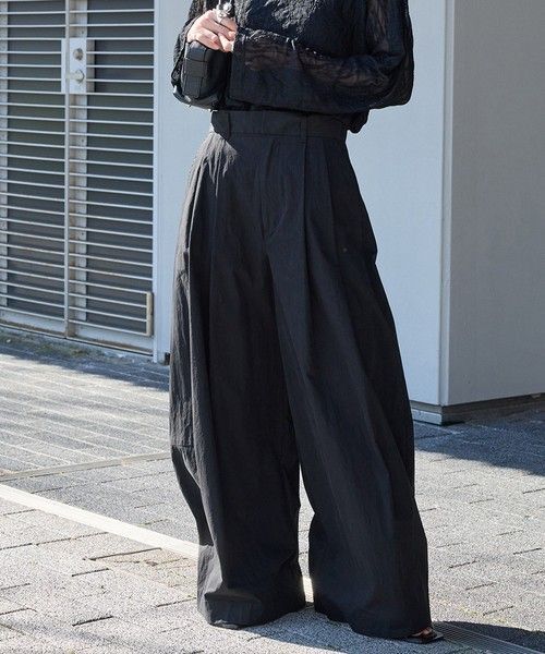 JOURNAL STANDARD コットンナイロンスーパーワイドコクーンパンツ ジャーナルスタンダード