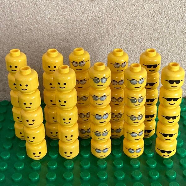 レゴ LEGO ミニフィグ ヘッド 頭 3タイプ 計50個