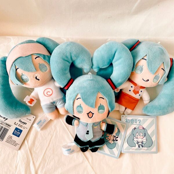 初音ミク シナモロール ミニぬいぐるみ Vol.4 Vol.5 コラボ プライズ マスコット 牛乳 ミルク サンリオ 日本限定