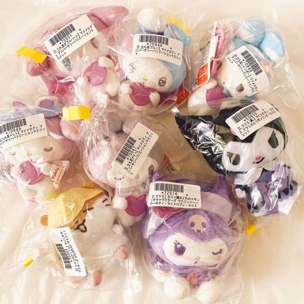 サンリオキャラクターズ マスコット ぬいぐるみ まとめ売り マイメロディ クロミ アニバーサリー コロコロクリリン 立ち耳 新品