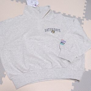 Little WEEKEND 襟つきハーフジップトレーナー 90センチ