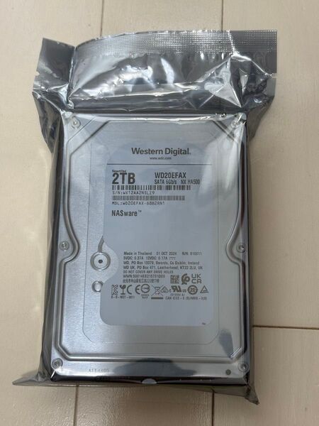 Western Digital Red 2TB 内蔵ハードディスク HDD WD20EFAX