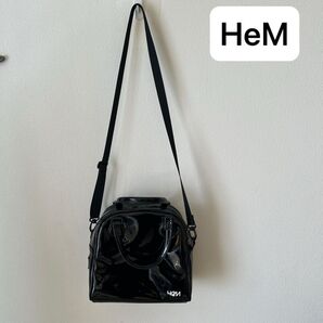 HeM ショルダーバッグ エナメルバッグ レディースショルダーバッグ パテント