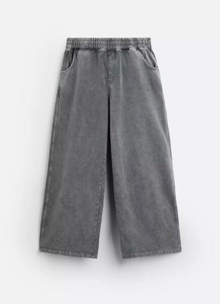 ZARA ウォッシュ加工ワイドレッグジョガーパンツ 完売品