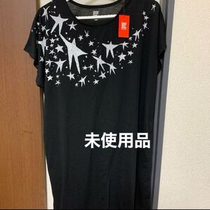 グラニフ半袖 Tシャツチュニック 黒 サラッと素材 新品