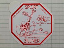 外国 古いステッカー：SPORT ZILLNER キリン サッカー ビンテージ +Fa_画像1