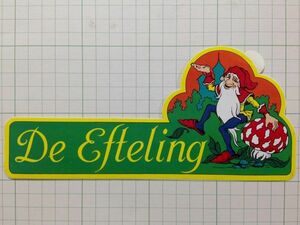 古い 外国のステッカー：De Efteling 小人 デザイン 広告 ビンテージ Af